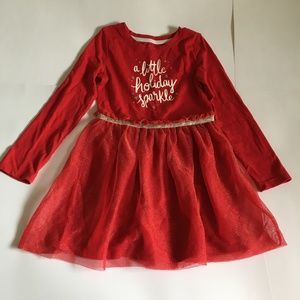 Cat and Jack Christmas dress. Size 6/6X.